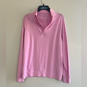 G/FORE 1/4 Zip Luxe Staple Midlayer Golf Pullover in Lilac Light Purple Pink, M